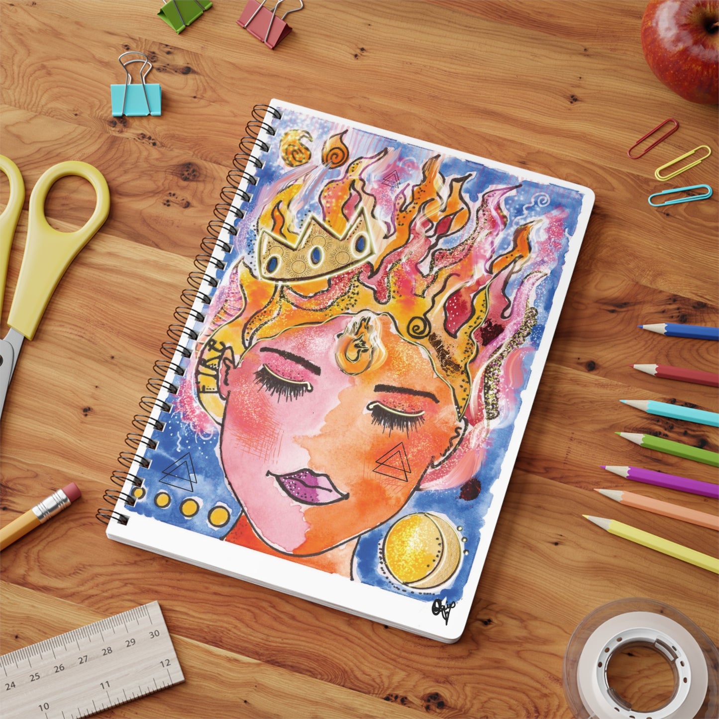 Fire - Wirobound Softcover Notebook, A5