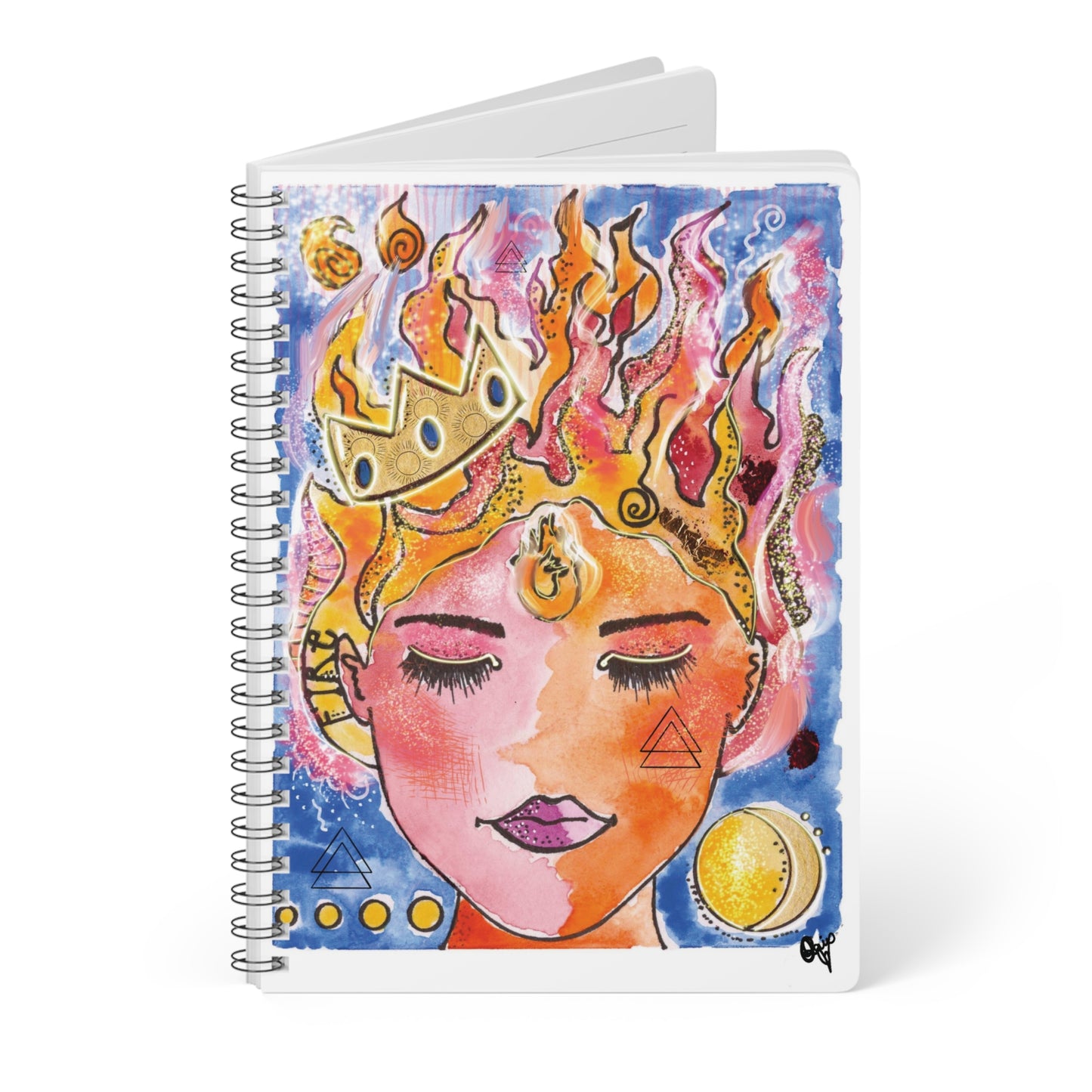 Fire - Wirobound Softcover Notebook, A5