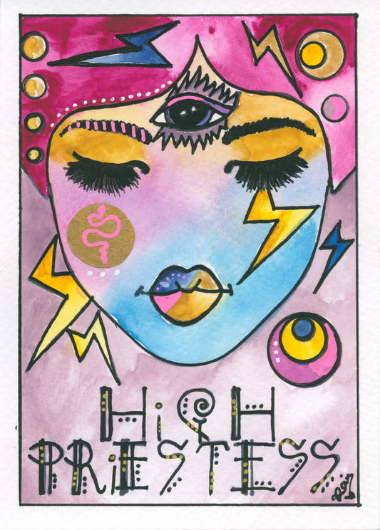 Pisces – High Priestess – Soul (Greeting Card)