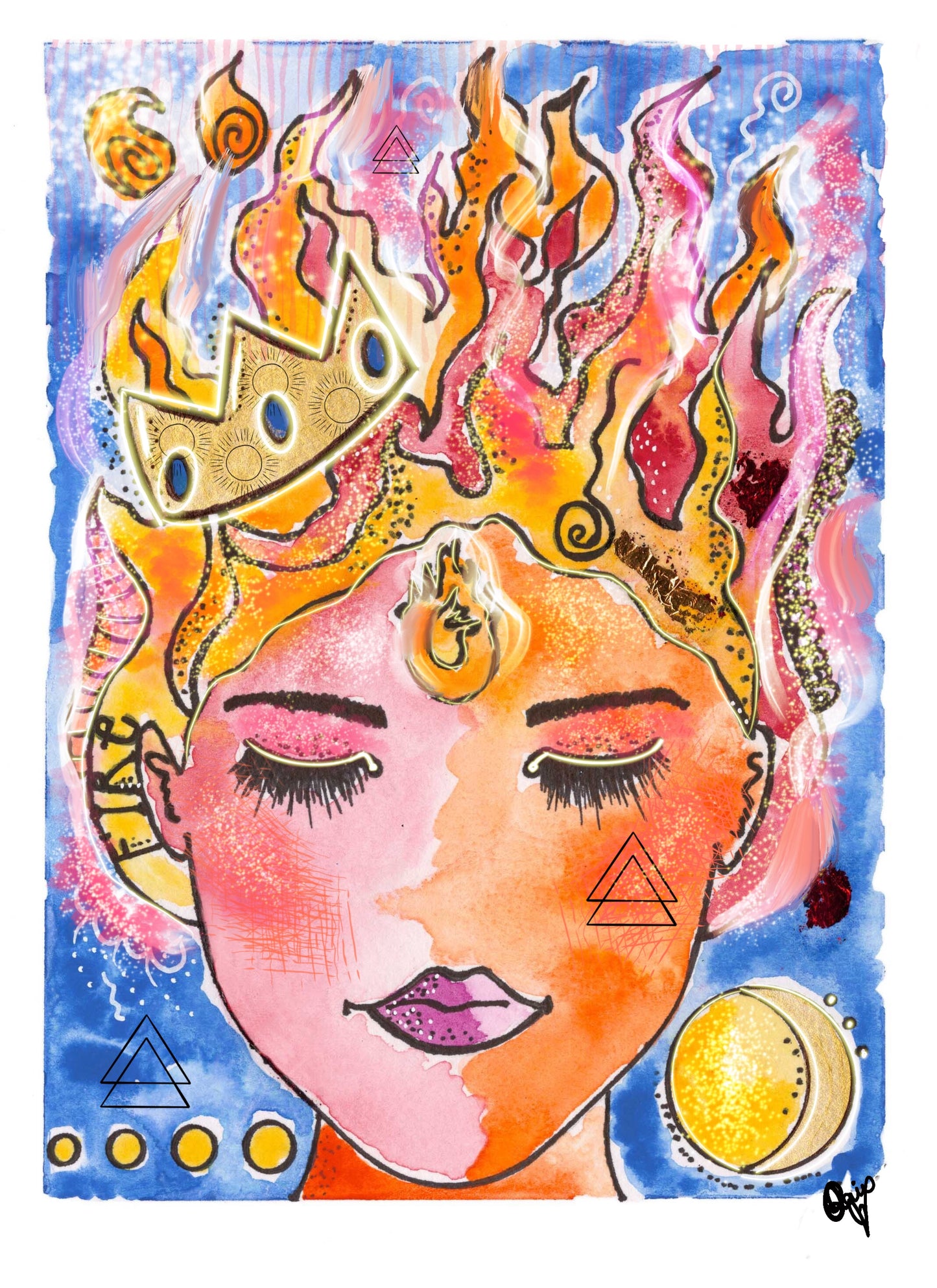 Elemental Alchemy — Fire Greeting Card