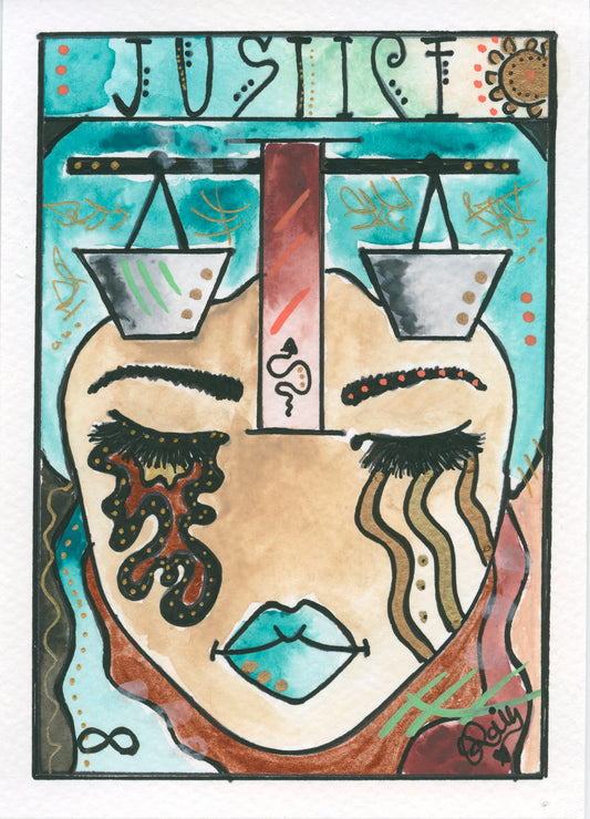 Libra – Justice – Core (Greeting Card)
