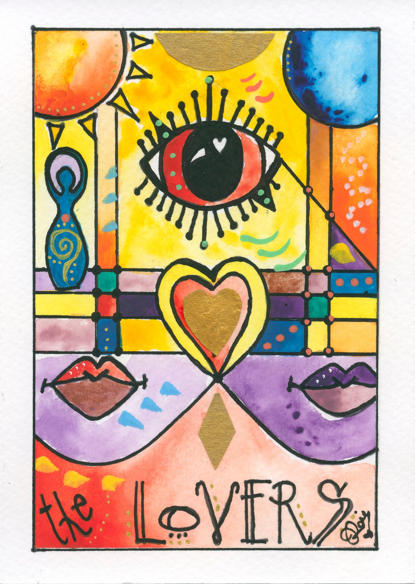 Libra – Lovers – Soul (Greeting Card)