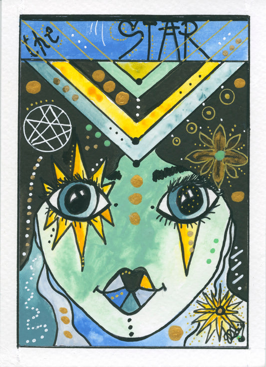 Aquarius – Star – Core (Greeting Card)